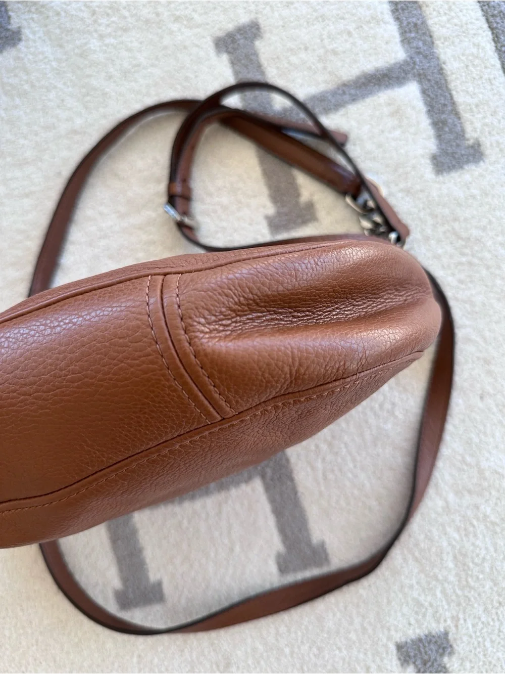 Michael Kors Cognac Leather Tassel Shoulder Bag